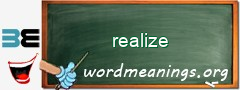 WordMeaning blackboard for realize